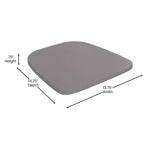 Sgabello da interno Lincoln da 24" ad altezza bancone con schienale e sedile in legno di poliresina