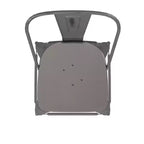 Sgabello da interno Lincoln da 24" ad altezza bancone con schienale e sedile in legno di poliresina
