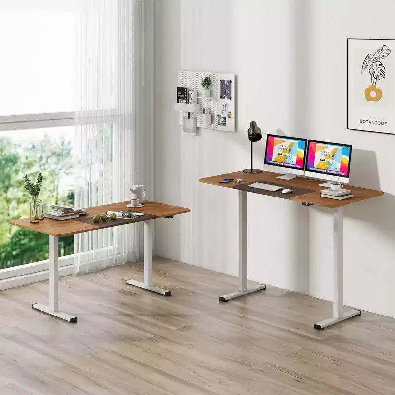 Scrivania elettrica regolabile in altezza, da seduto a in piedi, postazione di lavoro per computer, per ufficio a casa