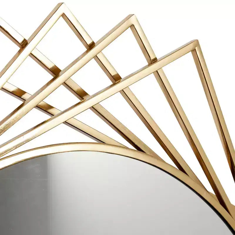 Specchio da parete geometrico in metallo
