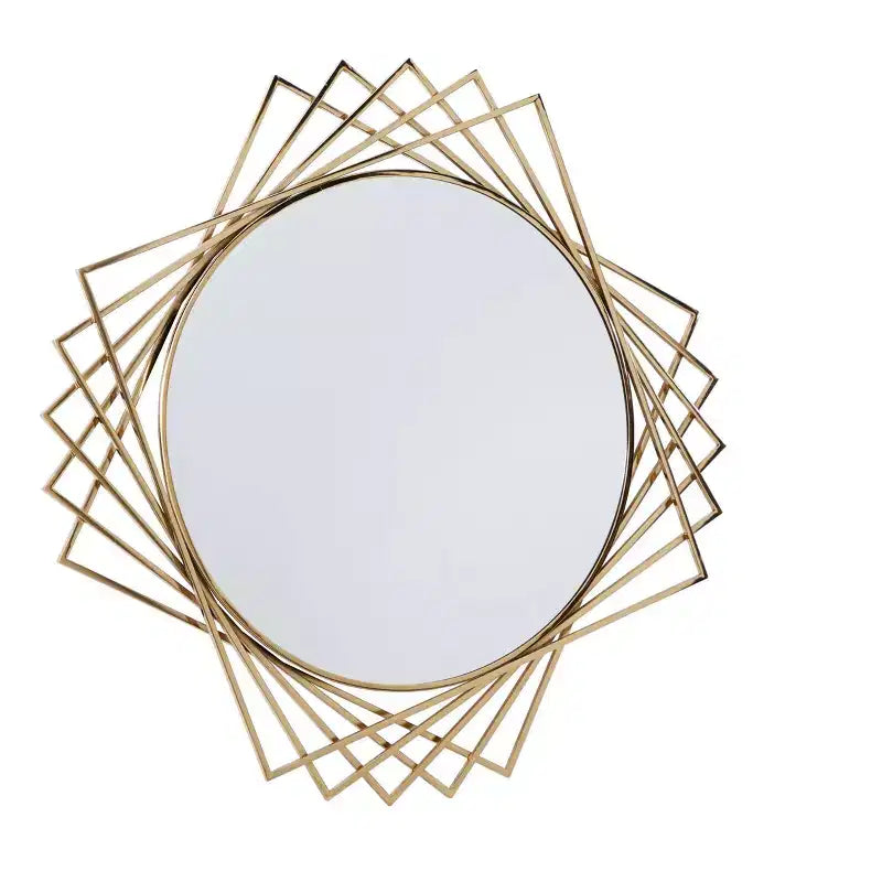Specchio da parete geometrico in metallo