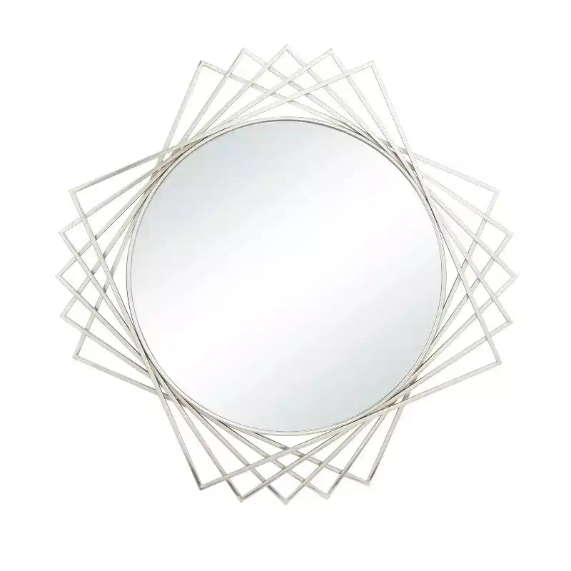 Specchio da parete geometrico in metallo