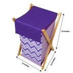 Cesta portabiancheria MixNMatch viola con telaio in legno