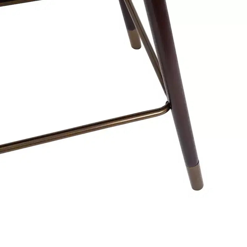 Sgabello da pranzo imbottito altezza bancone con struttura in legno - Set da 2
