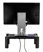 Alzata per monitor da scrivania - Supporto da tavolo regolabile in altezza per display PC e laptop e stampanti, 48 x 33 cm, altezza 16,7 cm
