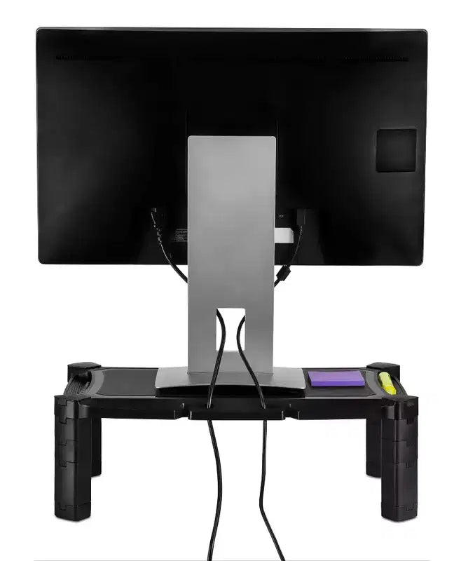 Alzata per monitor da scrivania - Supporto da tavolo regolabile in altezza per display PC e laptop e stampanti, 48 x 33 cm, altezza 16,7 cm