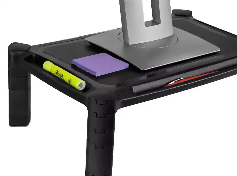 Alzata per monitor da scrivania - Supporto da tavolo regolabile in altezza per display PC e laptop e stampanti, 48 x 33 cm, altezza 16,7 cm