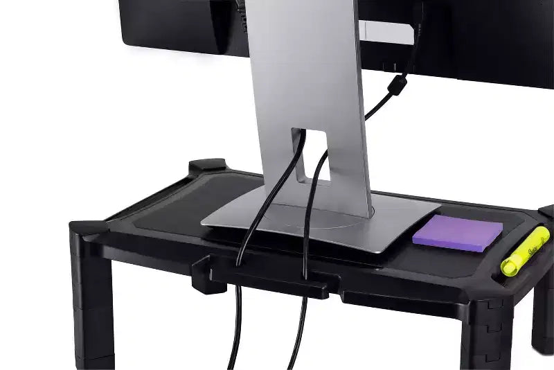 Alzata per monitor da scrivania - Supporto da tavolo regolabile in altezza per display PC e laptop e stampanti, 48 x 33 cm, altezza 16,7 cm