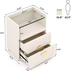 Comodino moderno a 2 cassetti