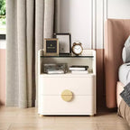 Comodino moderno a 2 cassetti