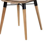 Set di sedie da pranzo Sabelle in rattan e metallo, stile bohémien moderno