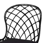 Set di sedie da pranzo Sabelle in rattan e metallo, stile bohémien moderno