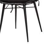 Set di sedie da pranzo Sabelle in rattan e metallo, stile bohémien moderno
