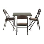 Tavolo da gioco/pranzo quadrato pieghevole in metallo da 34 x 34 pollici