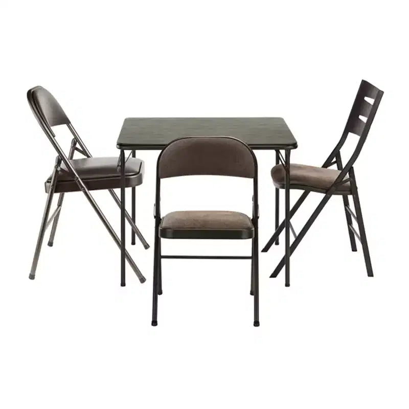 Tavolo da gioco/pranzo quadrato pieghevole in metallo da 34 x 34 pollici