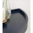 Tavolo consolle Dorrah a semicerchio, 28x14x30, blu navy