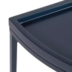 Tavolo consolle Dorrah a semicerchio, 28x14x30, blu navy