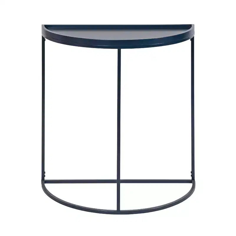 Tavolo consolle Dorrah a semicerchio, 28x14x30, blu navy