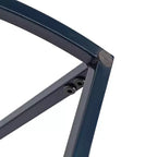 Tavolo consolle Dorrah a semicerchio, 28x14x30, blu navy