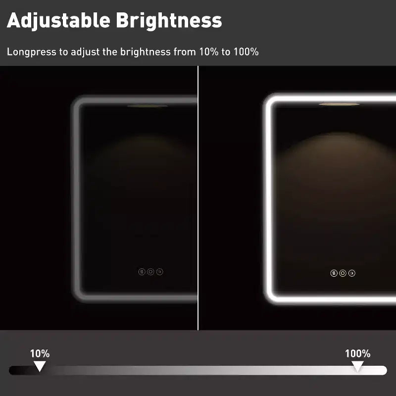 Mobiletto a specchio da bagno illuminato a LED, da incasso o da parete, anti-appannamento, dimmerabile, 3 modalità di illuminazione, funzione memoria