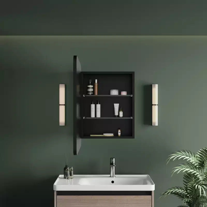 Mobiletto a specchio da bagno illuminato a LED, da incasso o da parete, anti-appannamento, dimmerabile, 3 modalità di illuminazione, funzione memoria