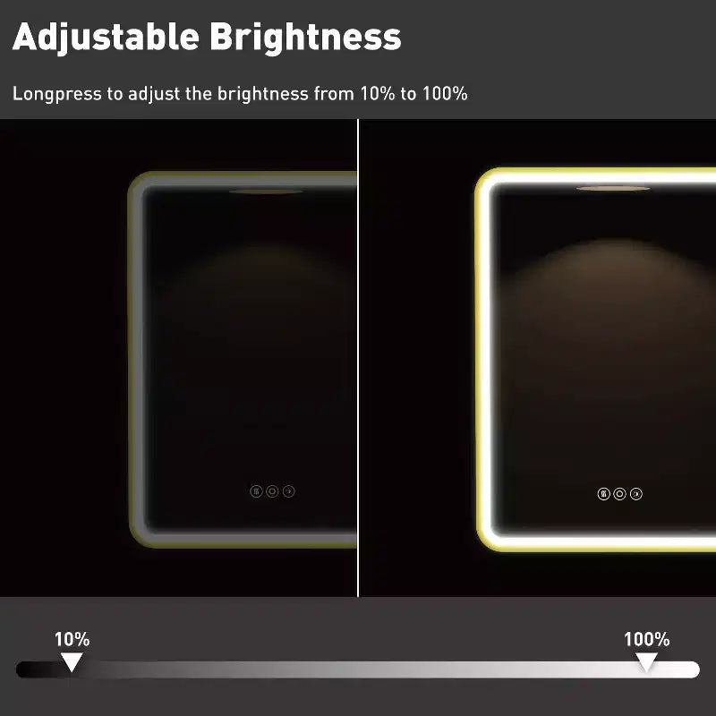 Mobiletto a specchio da bagno illuminato a LED, da incasso o da parete, anti-appannamento, dimmerabile, 3 modalità di illuminazione, funzione memoria