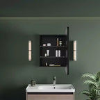 Mobiletto a specchio da bagno illuminato a LED, da incasso o da parete, anti-appannamento, dimmerabile, 3 modalità di illuminazione, funzione memoria