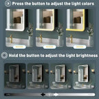 Mobiletto a specchio da bagno illuminato a LED, da incasso o da parete, anti-appannamento, dimmerabile, 3 modalità di illuminazione, funzione memoria